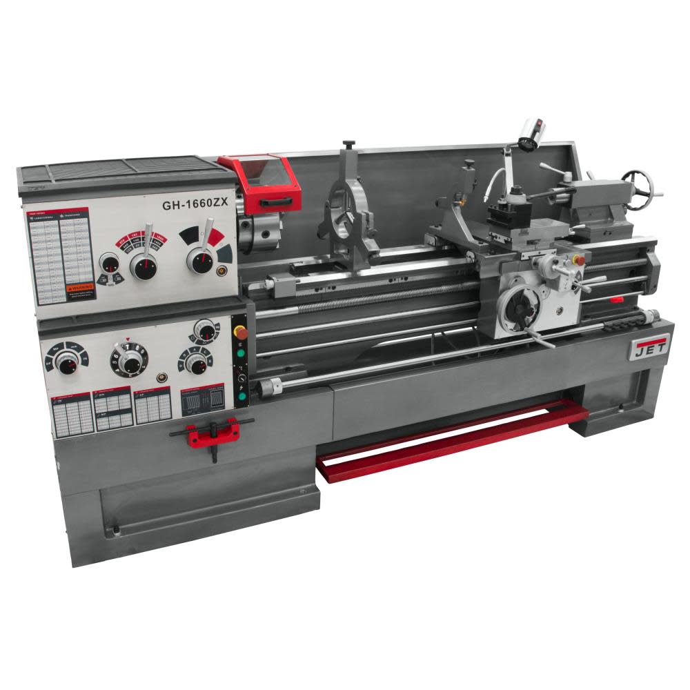 JET Gear Head 16 x 60 ZX Lathe with Newall DP700 DRO Installed 321139 from JET - Intensery
