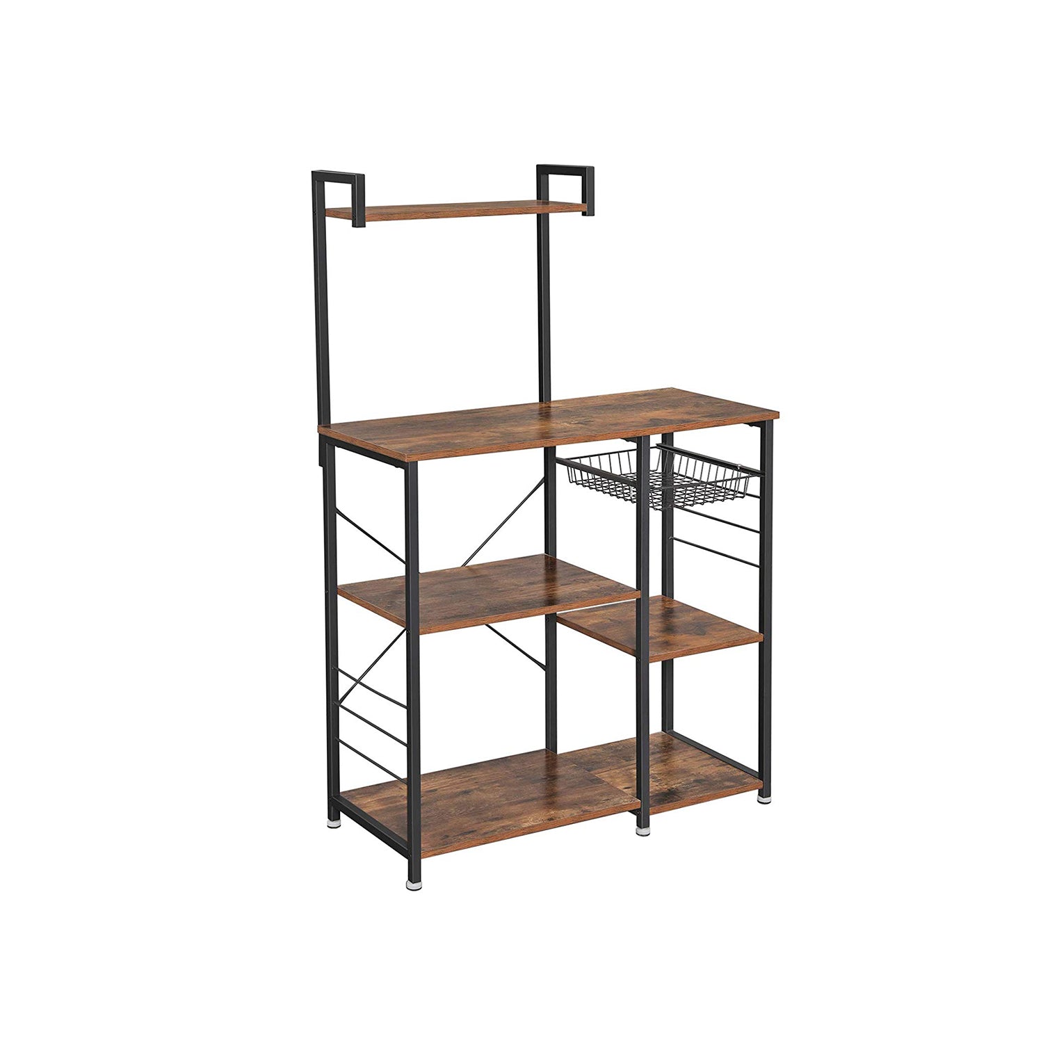 VASAGLE Industrial Brown Baker’s Rack with Shelves - Intensery