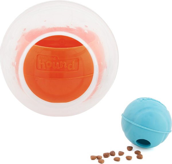 Outward Hound Dog Rumble Puzzle Ball Puzzle and Treat Maze Interactive Dog Toy， Orange - Intensery
