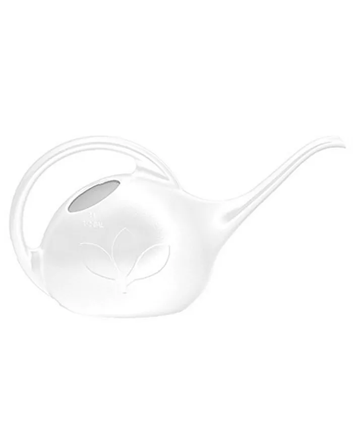 Novelty Indoor Plastic Long Spout Watering Can， White， 0.5 Gallon - Intensery