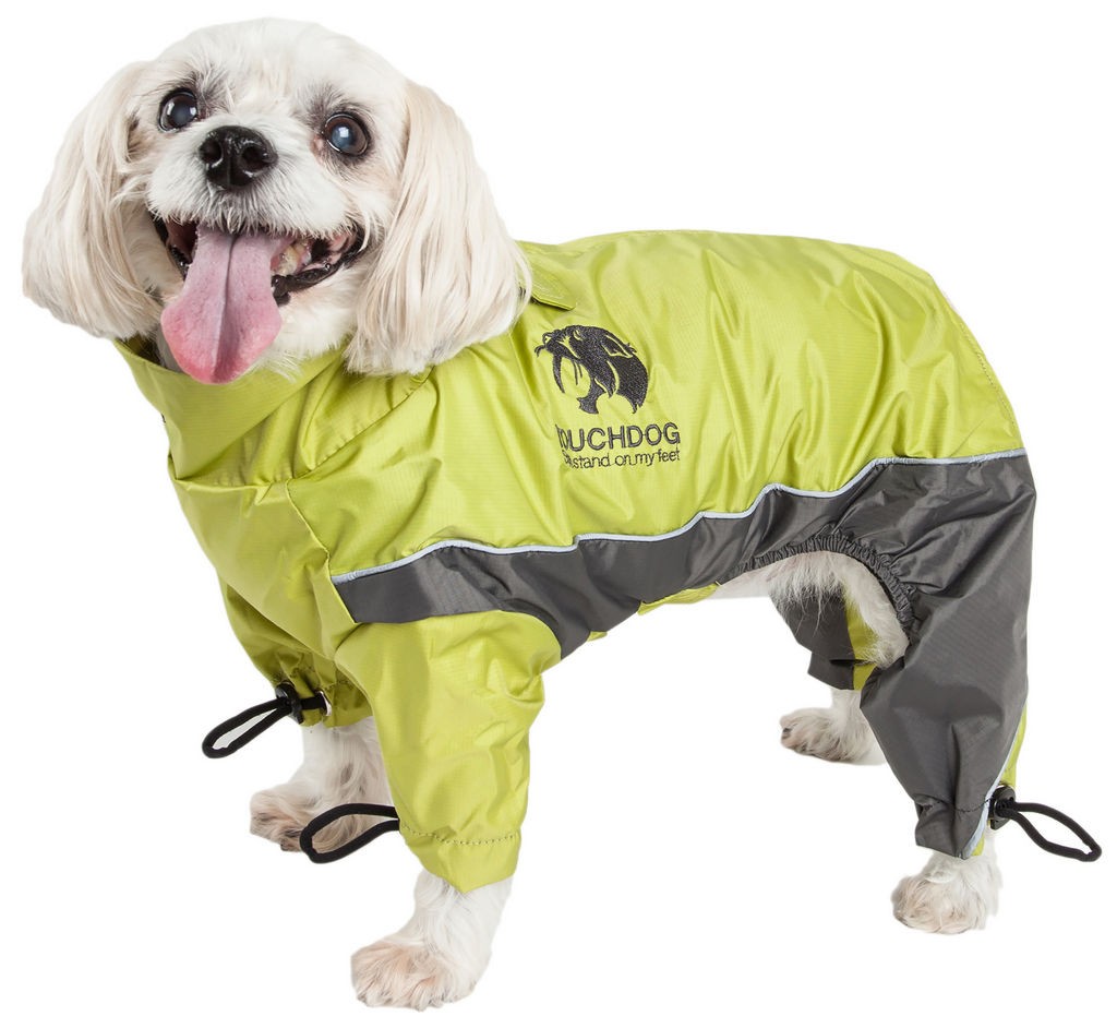 Touchdog Quantum-Ice Full-Bodied Adjustable and 3M Reflective Dog Jacket w/ Blackshark Technology in Light Yellow， Grey (Small) - Pet Life JKTD3YLSM , - Intensery