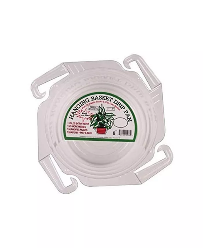 Curtis Wagner Plastics HB-8050 Hanging Basket Drip Pan， 8-Inch， Clear 1 Count - Intensery