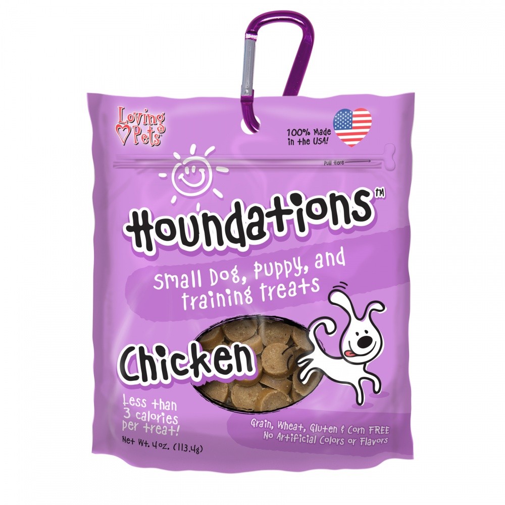 Loving Pets Houndations Grain Free Chicken Training Dog Treats - 4 oz - Intensery