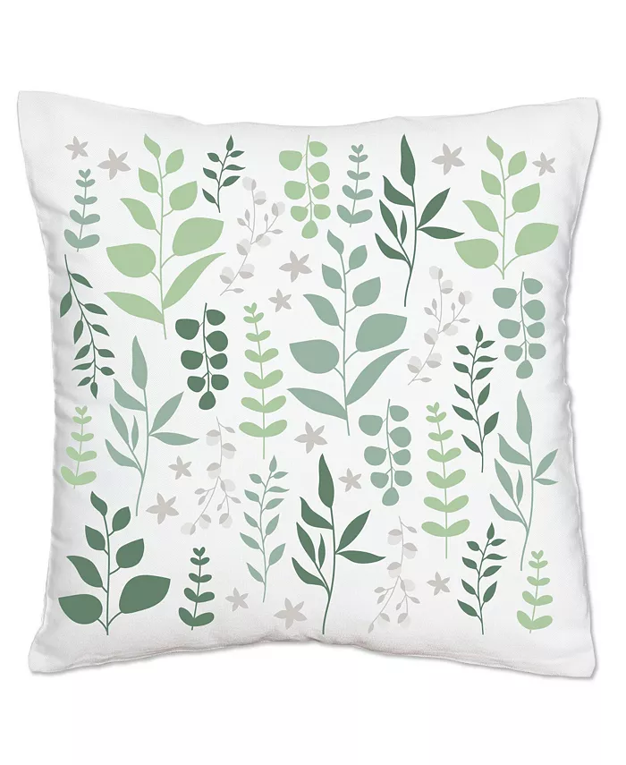 Big Dot of Happiness Boho Botanical  Party Home Decorative Canvas Case Throw Pillow Cover 16 x 16 In - Intensery