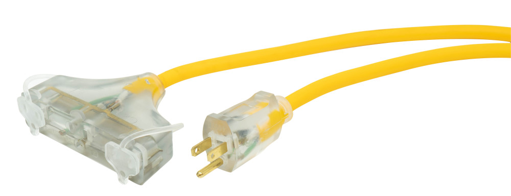 Southwire Cold Weather 3 Outlet Extension Cord， 50and#8242;， 12/3 - Intensery