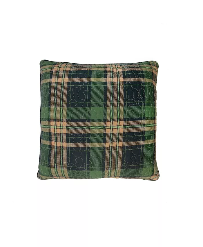 American Heritage Textiles Pine Plaid Decorative Pillow， 18