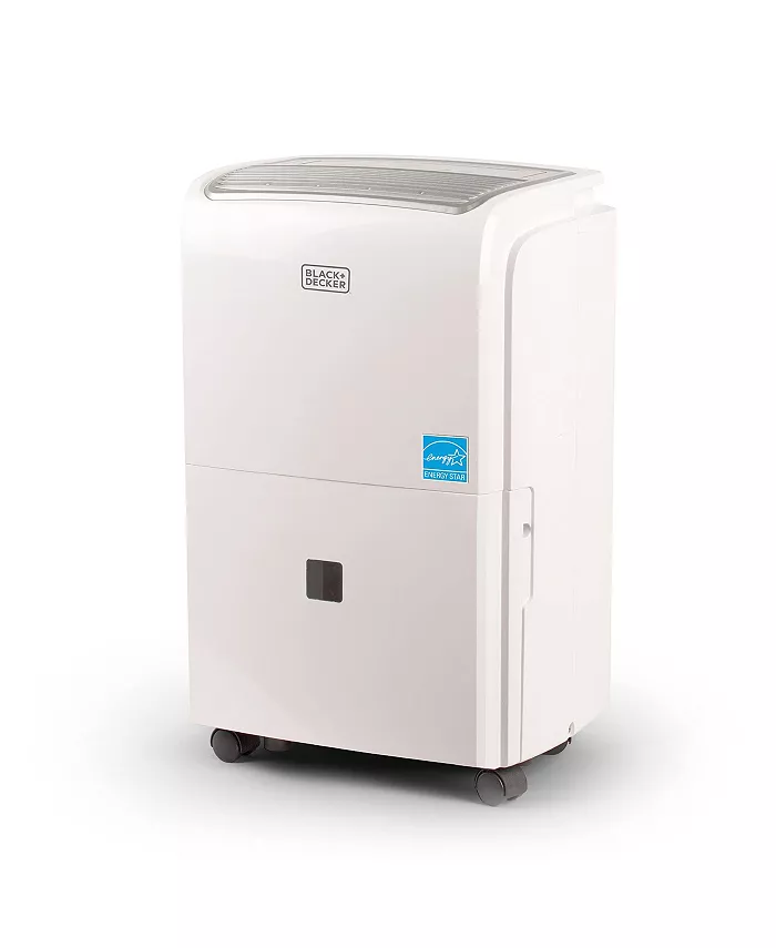 BLACK+DECKER 1500 Sq. Ft. Dehumidifier for Medium to Large Spaces and Basements， Energy Star Certified， Portable， BDT20WTB， White - Intensery