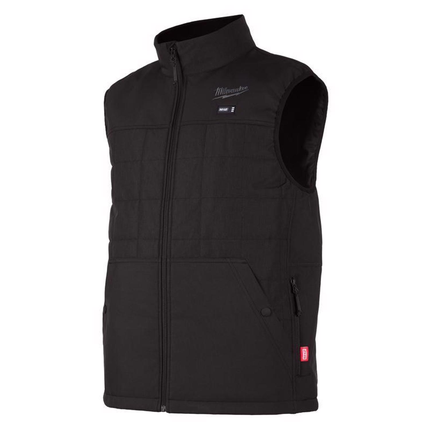 Milwaukee M12 L Sleeveless Men\u0027s Full-Zip Heated Vest (Vest Only) Black - Intensery