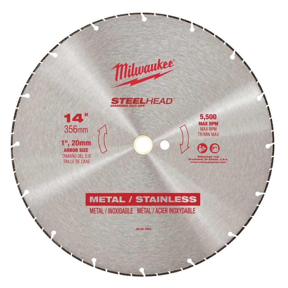 Milwaukee 14 in. STEELHEAD Diamond Cut-Off Blade 49-93-7840 from Milwaukee - Intensery