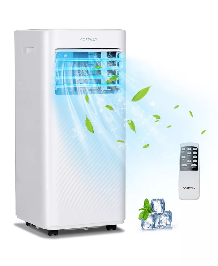 Costway 8000 BTU Portable Air Conditioner 4-in-1 AC Unit with Cool Fan Dehum Sleep Mode - Intensery