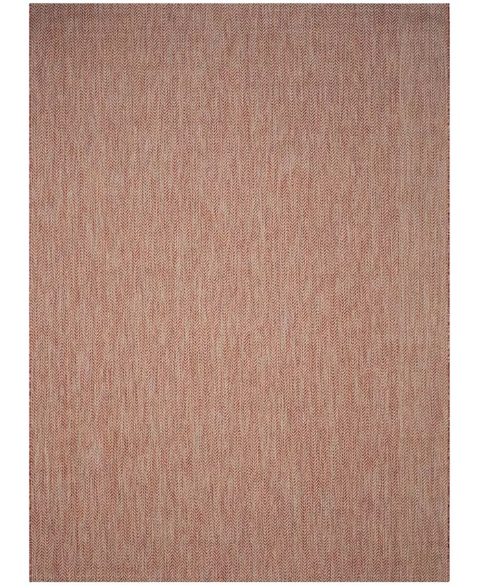 Safavieh Courtyard Red and Beige 8' x 11' Outdoor Area Rug - Intensery