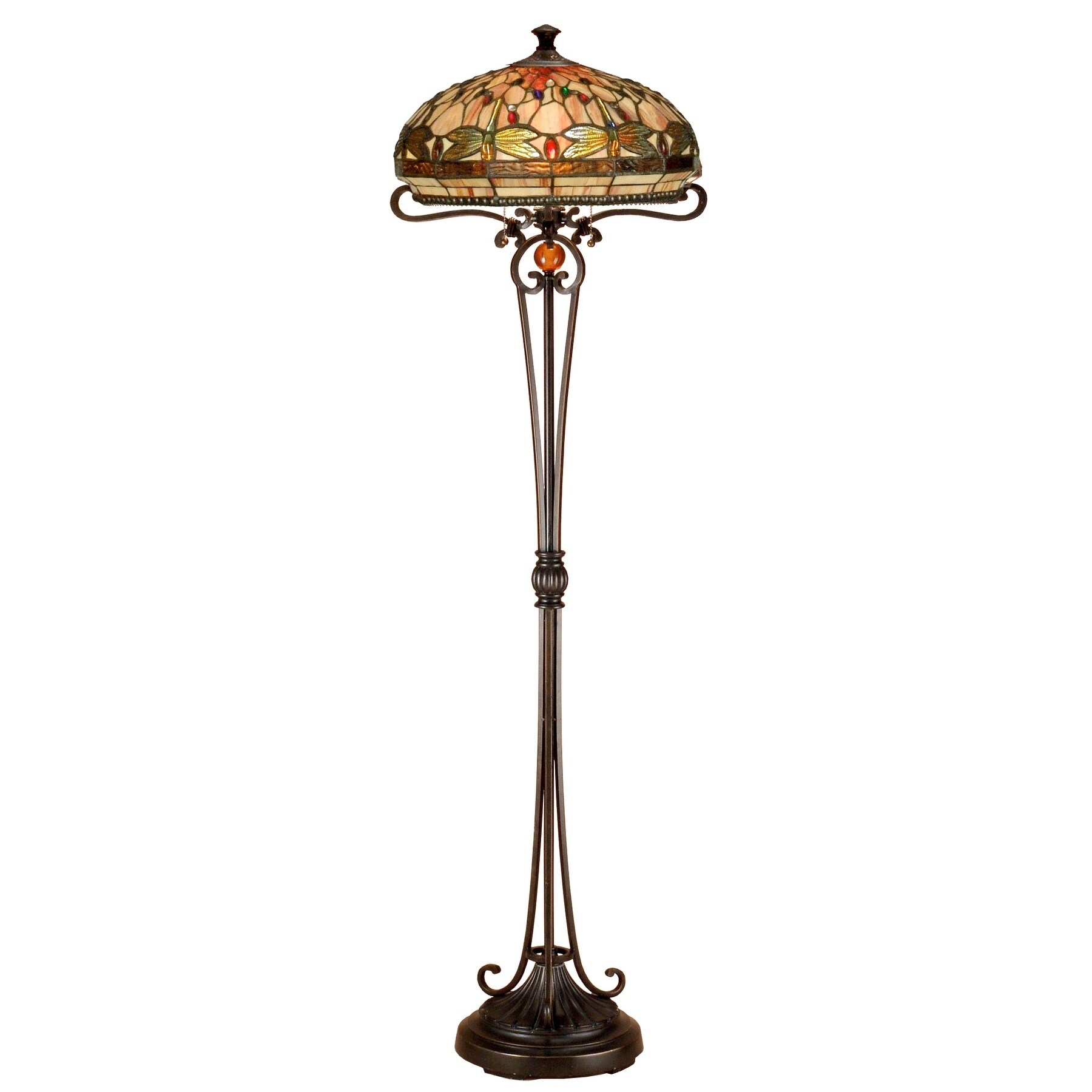 Briar Dragonfly Tiffany Floor Lamp - Intensery