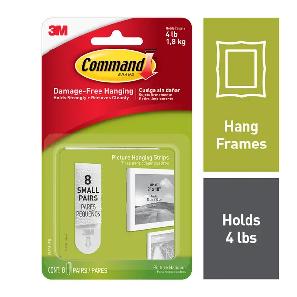 3M 8 Pack Small Picture Hanging Strips - Intensery