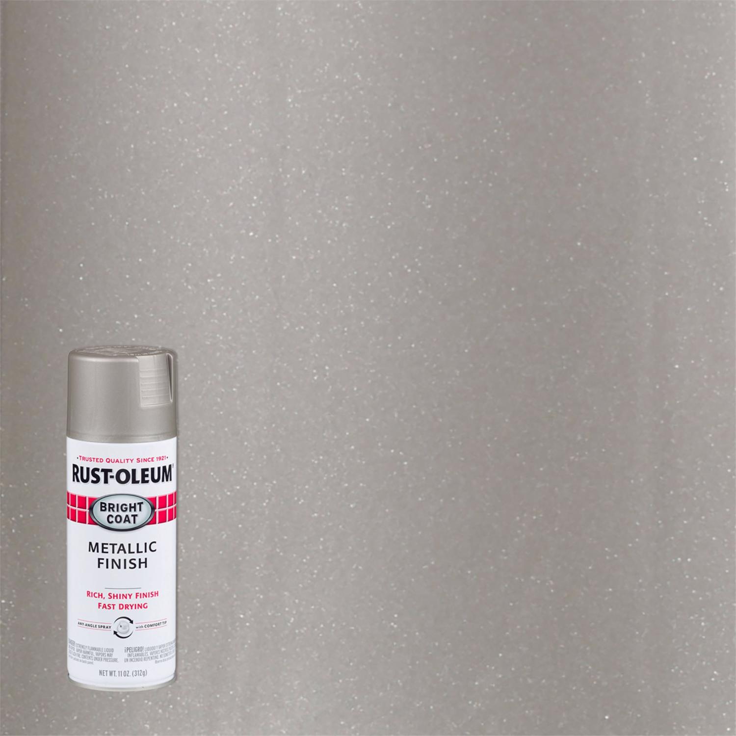 Rust-Oleum Stops Rust Aluminium Bright Coat Metallic Spray 11 oz - Intensery