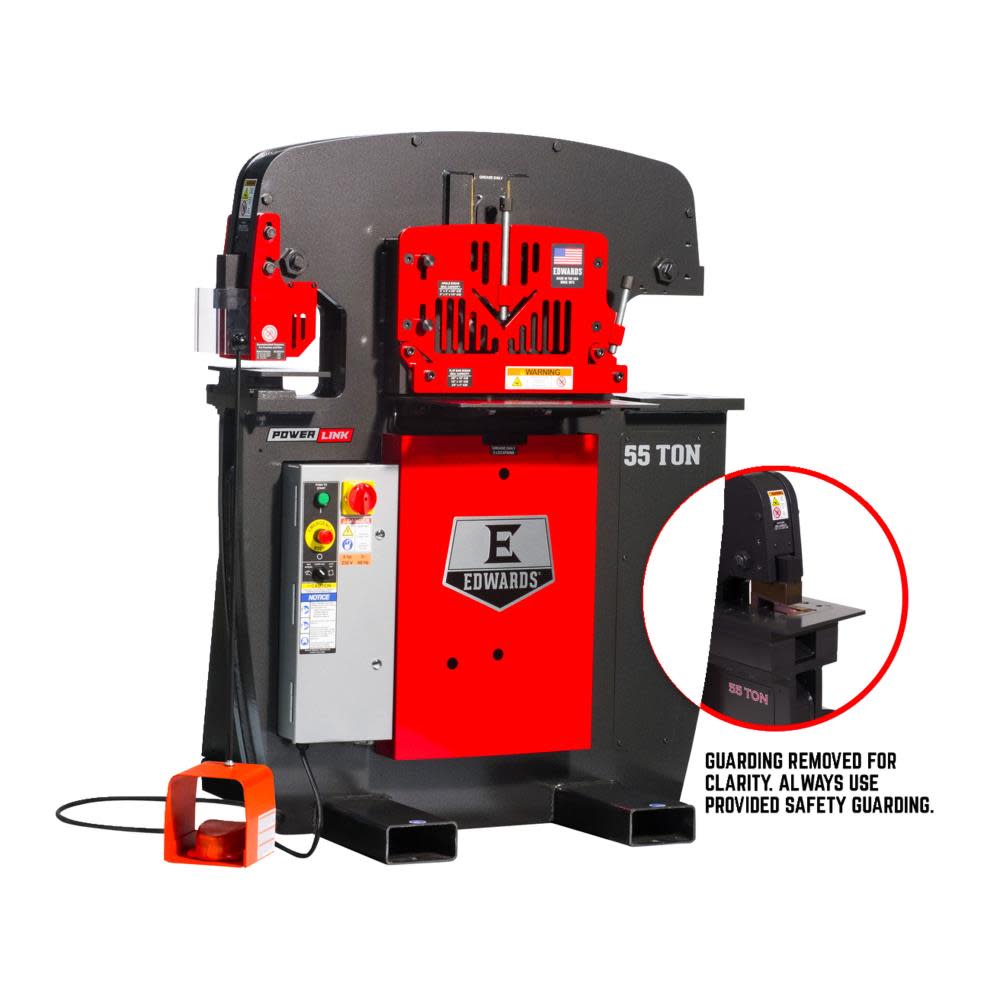 55 Ton Ironworker 3 Phase， 208 Volt， PowerLink， Coper Notcher - Intensery
