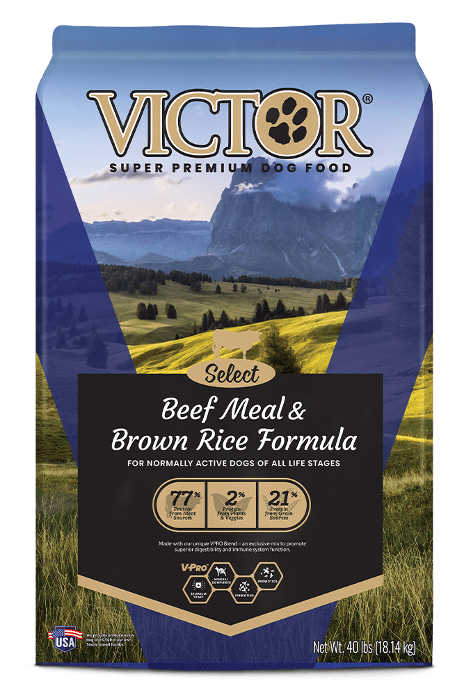 Victor Select Beef Meal and Brown Rice Formula Dry Dog Food - 40 lb Bag - Intensery