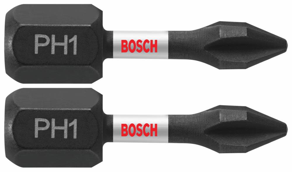 Bosch 2 pc. Impact Tough 1 In. Phillips #1 Insert Bits ITPH1102 from Bosch - Intensery
