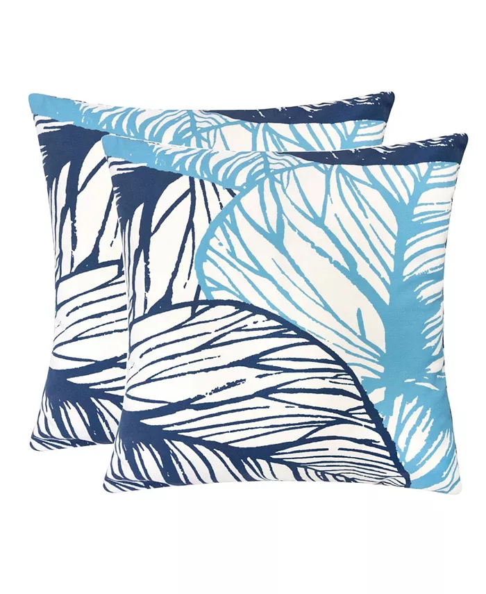 Homey Cozy Outdoor Nancy Leaf Set of 2 Throw Pillows - Intensery