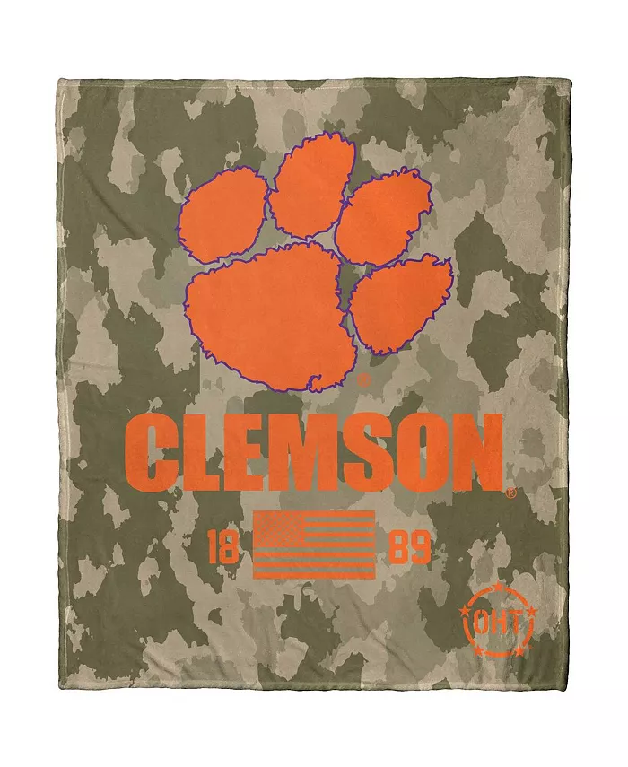 Northwest Company Clemson Tigers OHT Military-Inspired Appreciation Silk Throw Blanket - Intensery