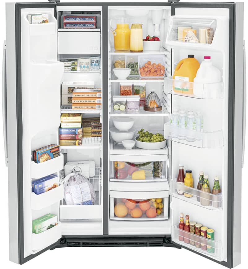 GE 25.3 Cu. Ft. Stainless Steel Side-By-Side Refrigerator - Intensery