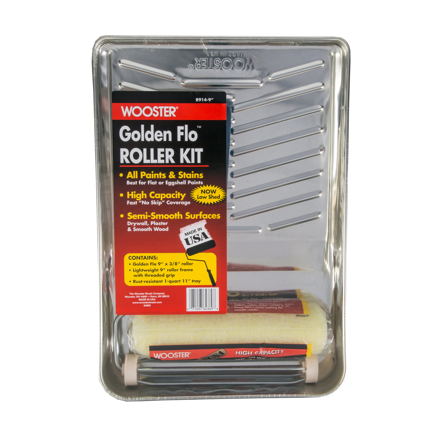 Wooster Golden Flo Cage Paint Roller Kit Threaded End - Intensery