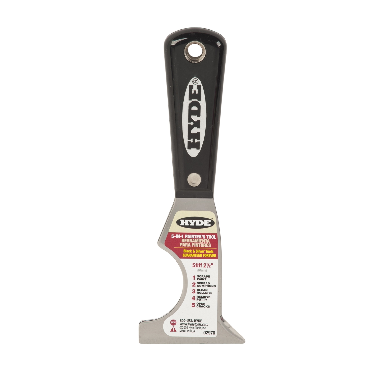 Hyde Black \u0026 Silver 2-1/2 in. W Steel 5-in-1 Multi-Purpose Scraper Tools - Intensery