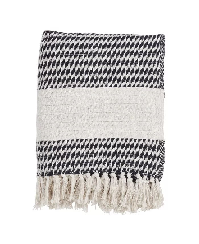 Saro Lifestyle Diamond Weave Design Throw - Intensery