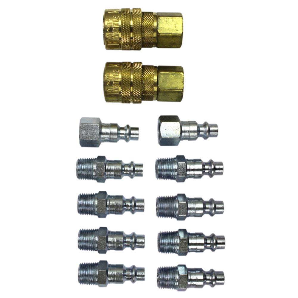 Milton® (S-210) 1/4 NPT M-Style Coupler and Plug Kit， (12-Piece) - Intensery