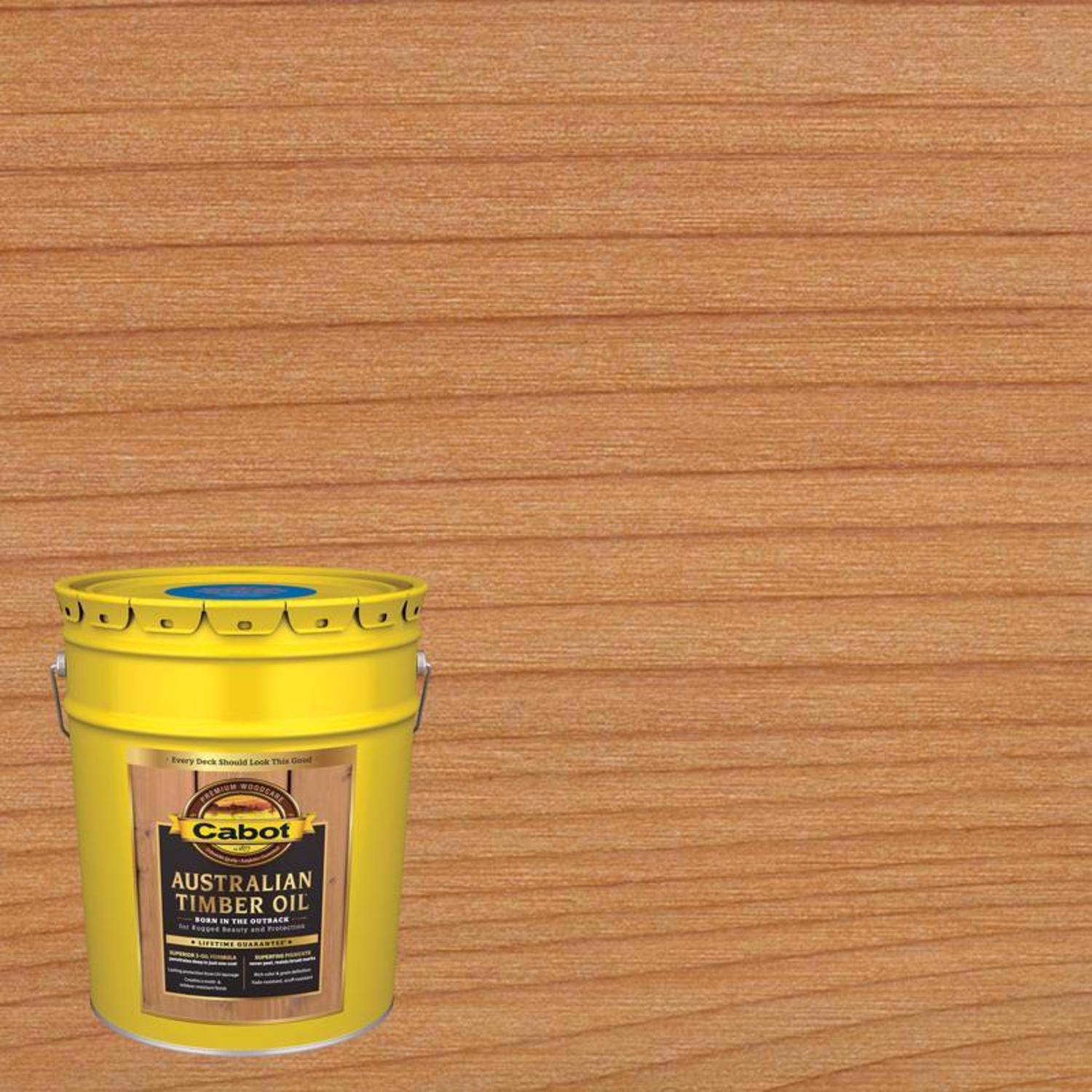 Cabot Australian Timber Oil Low VOC Transparent Natural Oil-Based Australian Timber Oil 5 gal - Intensery