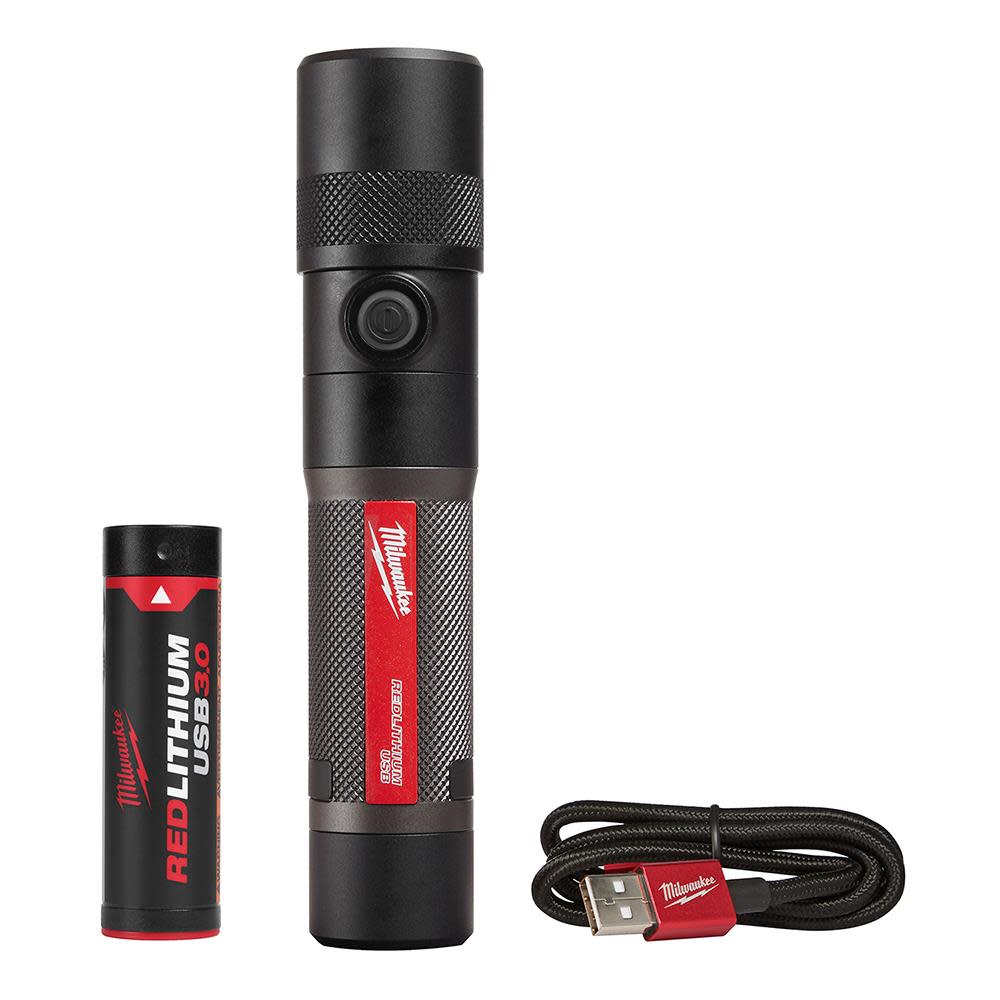 USB Rechargeable 1100L Twist Focus Flashlight - Intensery
