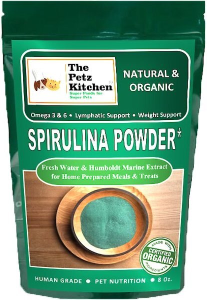 The Petz Kitchen Spirulina Omega 3 and 6 Lymphatic， Weight and Probiotic Immune Support Dog and Cat Supplement - Intensery