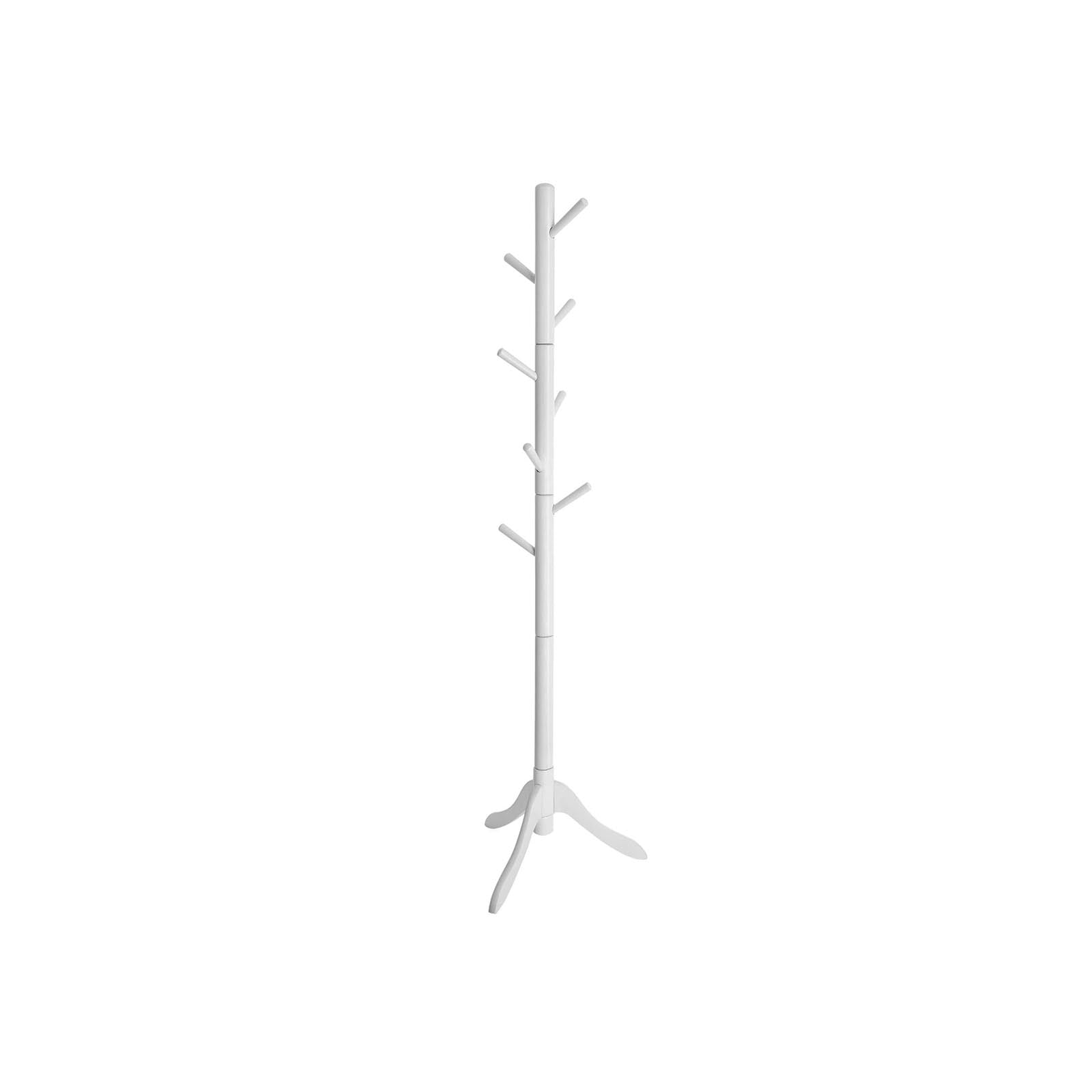 VASAGLE 8 Hooks Coat StandWhite/8 Hooks/Rubberwood - Intensery