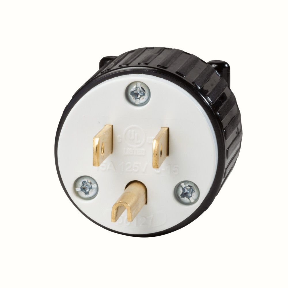 Southwire CEP Black/White 125V 15A 1 Phase NEMA 5-15R UG Plug - Intensery