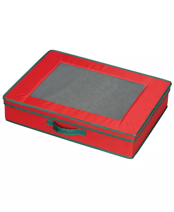 Household Essentials Holiday China Storage Tabletop Set Chest - Intensery