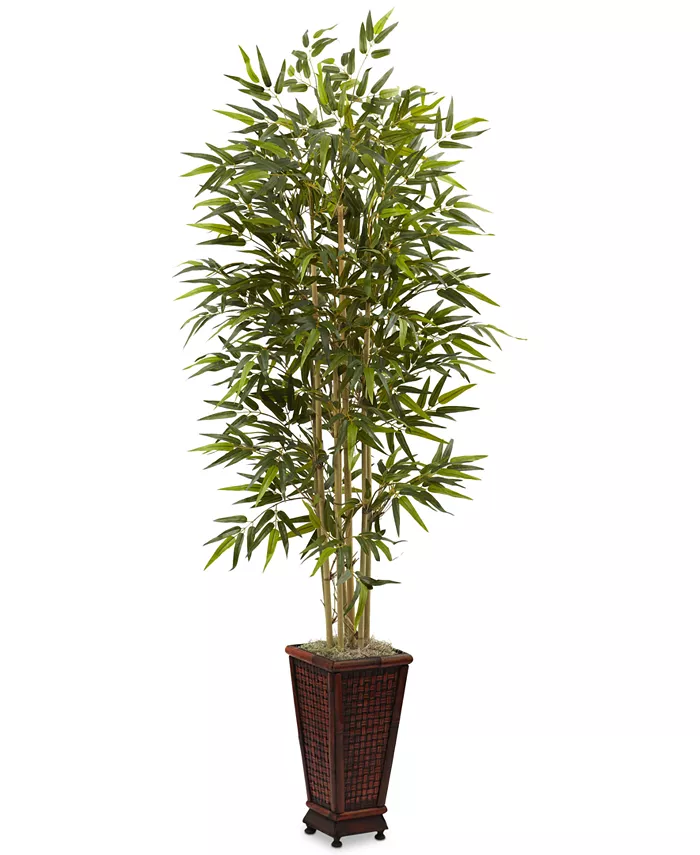 Nearly Natural 6' Bamboo Artificial Tree in Decorative Planter - Intensery