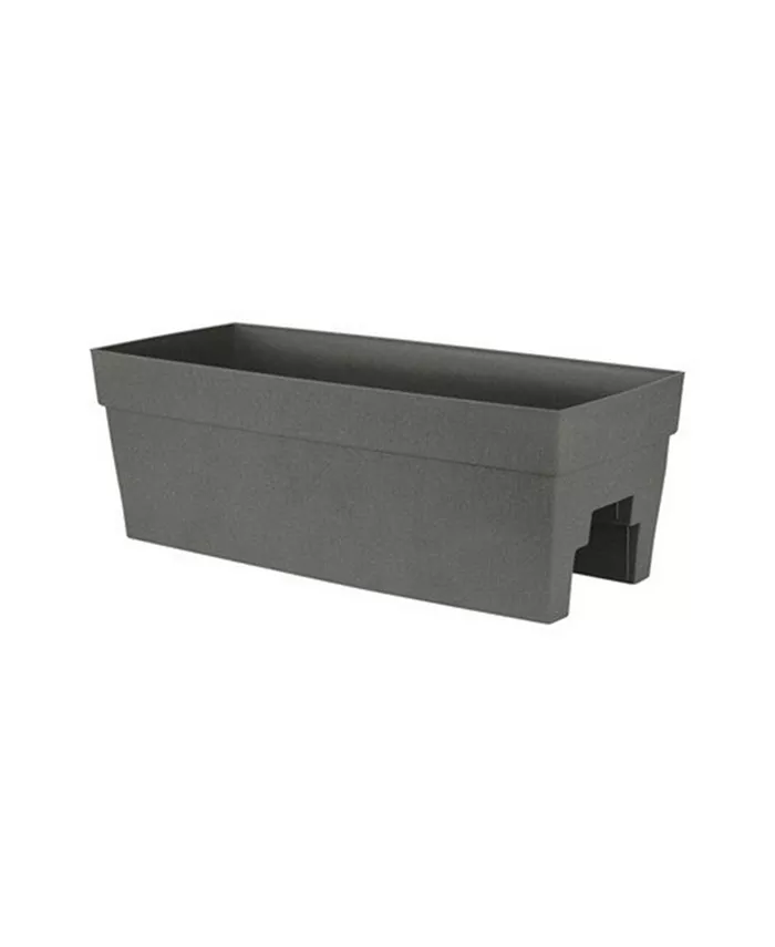 DCN Plastic Rail Planter Rectangular 3527-04 Slate 27 Inch - Intensery