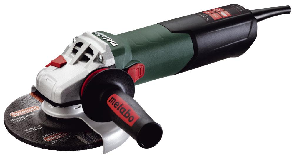 WE15-150QUICK 6 In. Angle Grinder w/Electronics， Lock-On Sliding Switch 13.5 A 9，600 RPM - Intensery