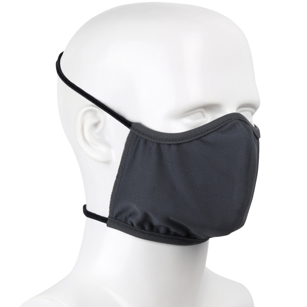 Protective Industrial Products Face Mask Cover Black 2 Ply Performance Polyester Reusable - Intensery