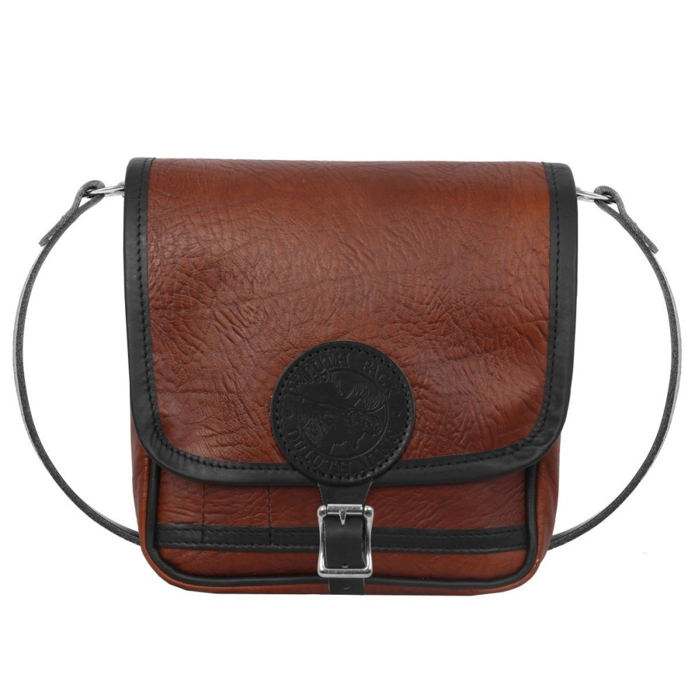 4 Liter Capacity Black Trim Bison Leather Mini Haversack - Intensery