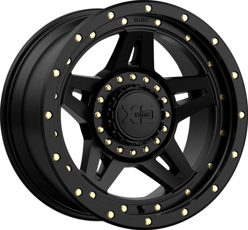 KMC XD13879035712N KMC XD138 Brute Satin Black Wheels - Intensery