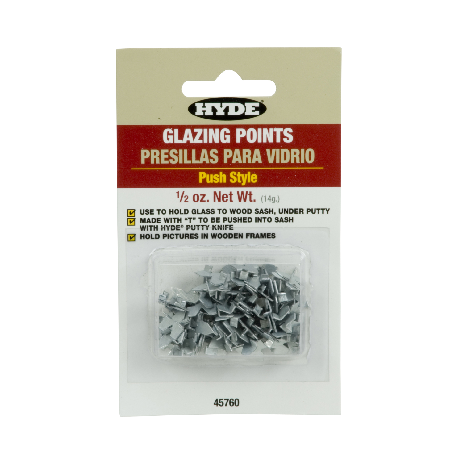 Hyde Silver Aluminum Glazing Points - Intensery