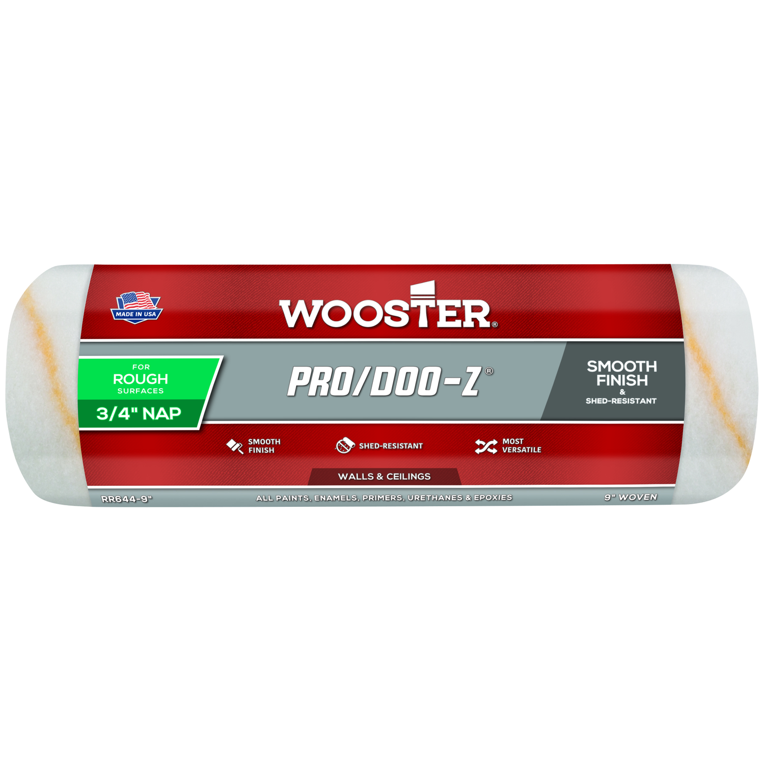 Wooster Pro/Doo-Z Woven Fabric 9 in. W X 3/4 in. Regular Paint Roller Cover 1 pk - Intensery