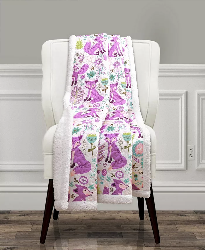 Lush Dandeacutecor Pixie Fox Sherpa Throw - Intensery