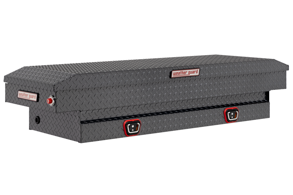 Weather Guard Saddle Truck Tool Box Aluminum Compact Gunmetal Gray - Intensery