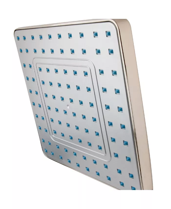 Kingston Brass Claremont Full Spray Square Rain Shower in Brushed Nickel - Intensery