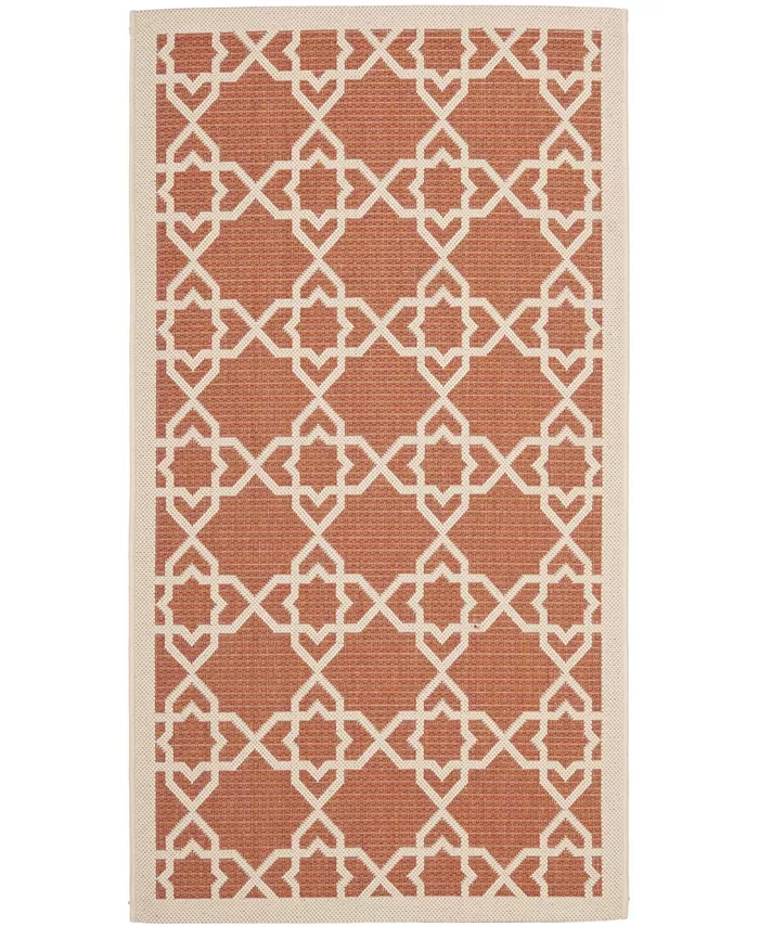 Safavieh Courtyard Terracotta and Beige 2'7