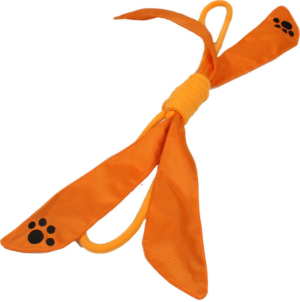 Pet Life Extreme Bow' Squeak Pet Rope Toy in Orange (One Size) - Pet Life DT4OR - Intensery