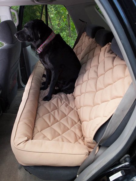 3 Dog Pet Supply Personalized Car Back Seat Protector with Bolster - Intensery