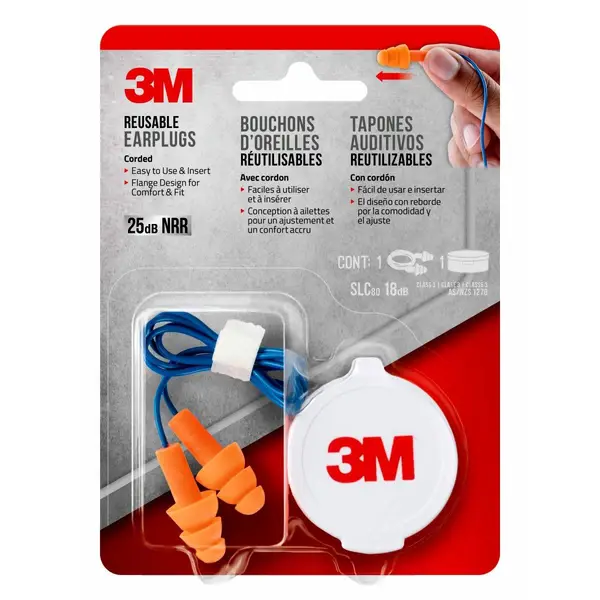 3M Corded Reusable Ear Plugs - Intensery
