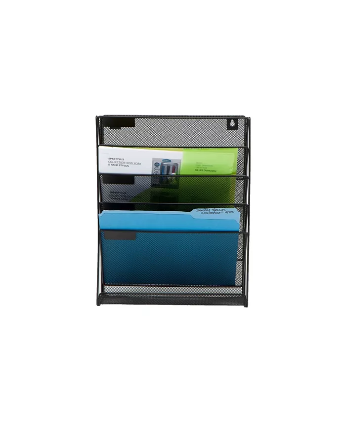 Mind Reader Newspaper and Magazine Rack for Bathroom， Office， Entryway Metal Mesh - Intensery